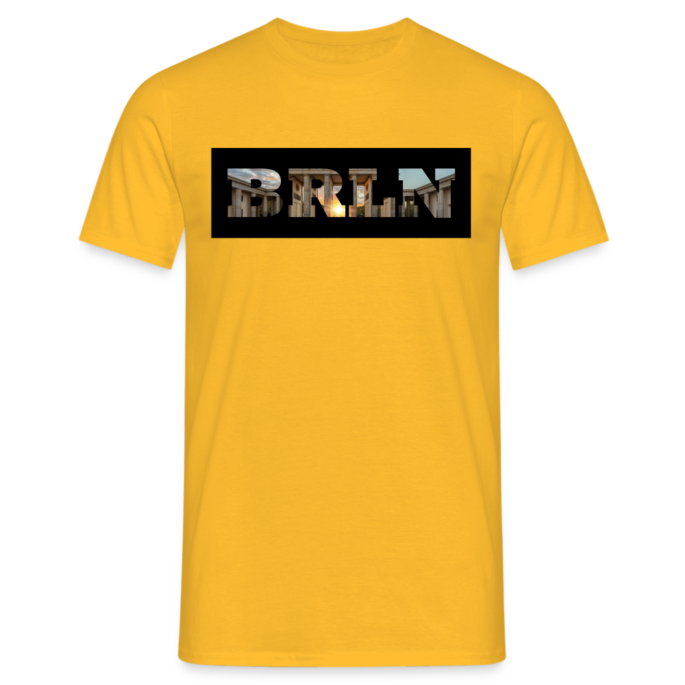 T-Shirt Berlin "BRLN Brandenburger Tor" - Gelb