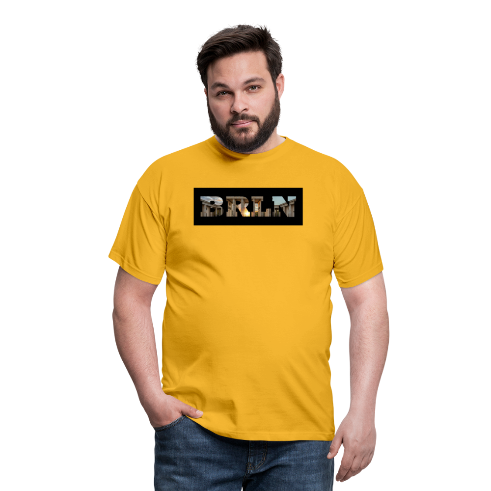 T-Shirt Berlin "BRLN Brandenburger Tor" - Gelb