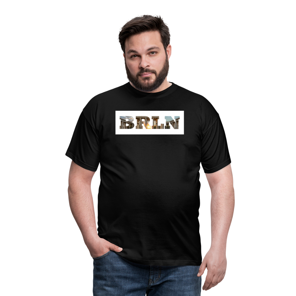 T-Shirt Berlin "BRLN Brandenburger Tor" Bright Edition - Schwarz