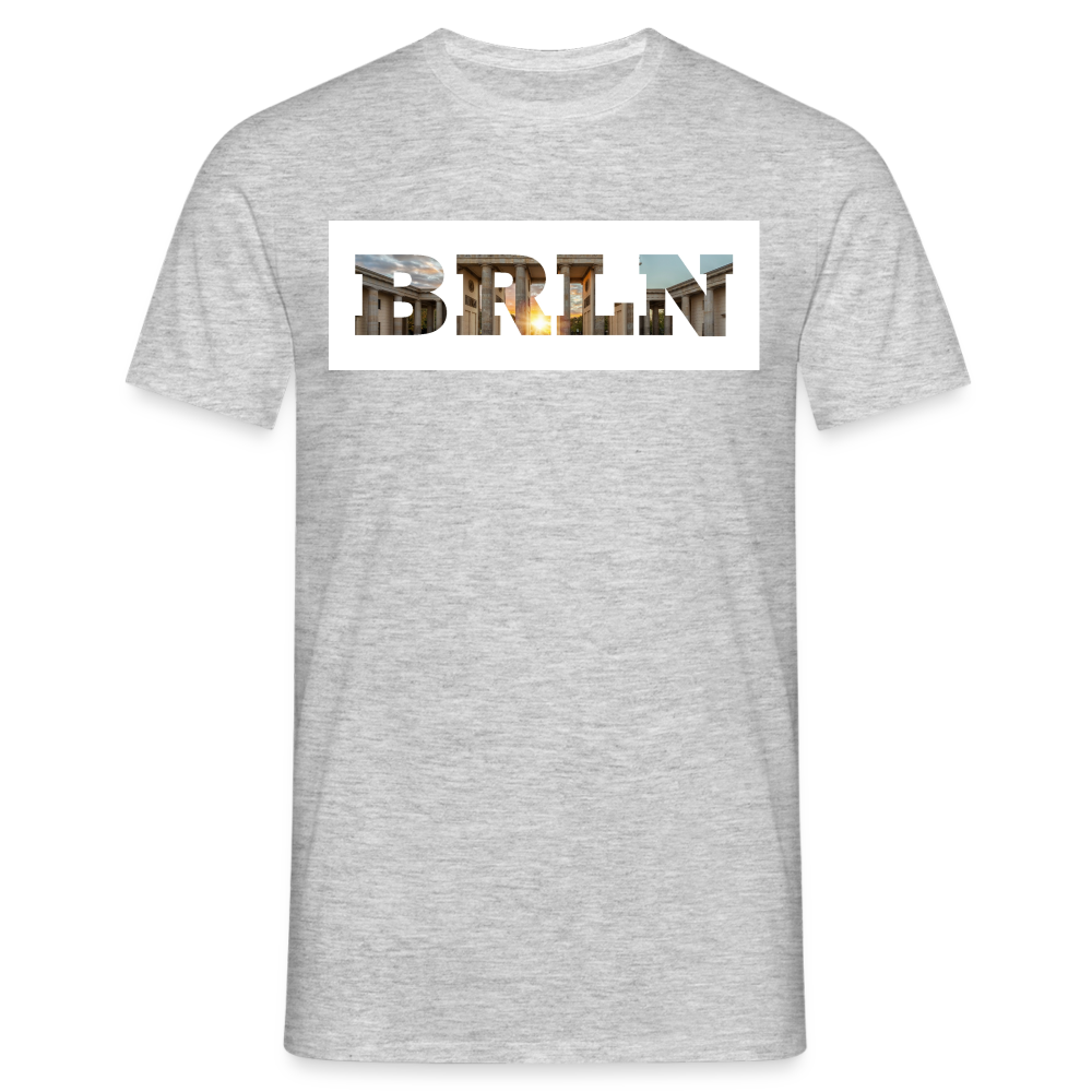 T-Shirt Berlin "BRLN Brandenburger Tor" Bright Edition - Grau meliert