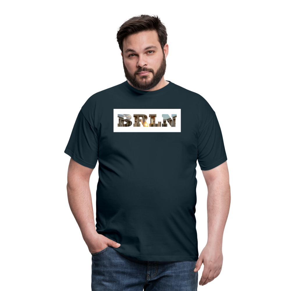 T-Shirt Berlin "BRLN Brandenburger Tor" Bright Edition - Navy