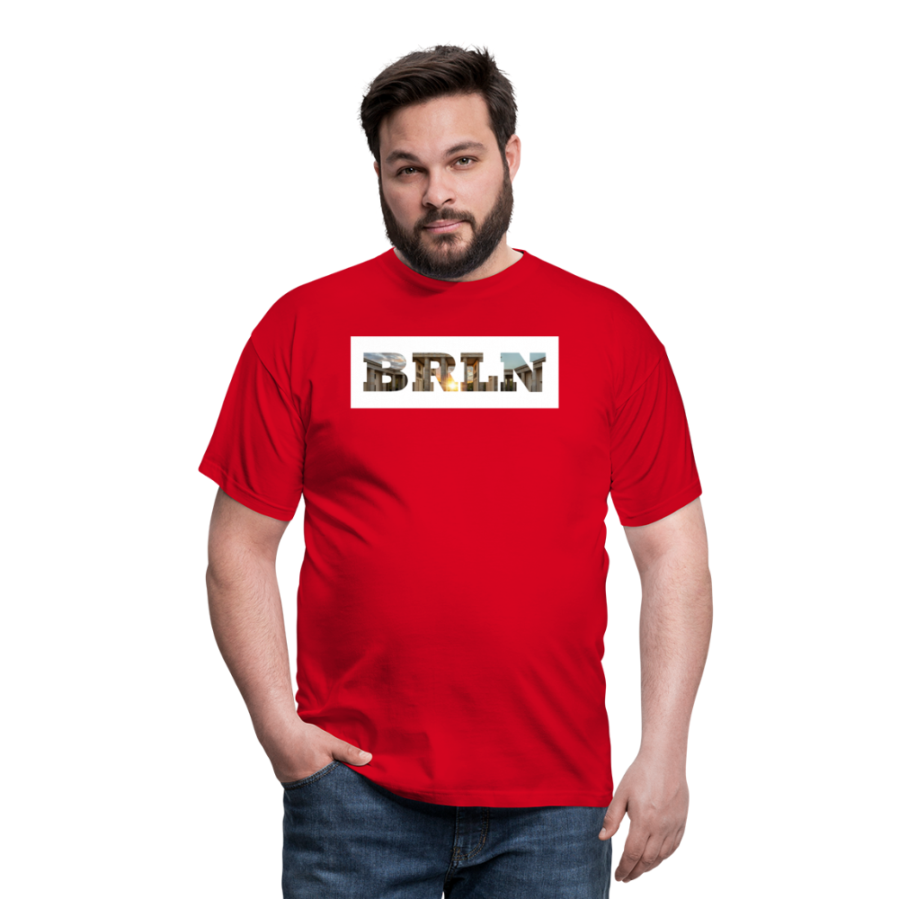 T-Shirt Berlin "BRLN Brandenburger Tor" Bright Edition - Rot