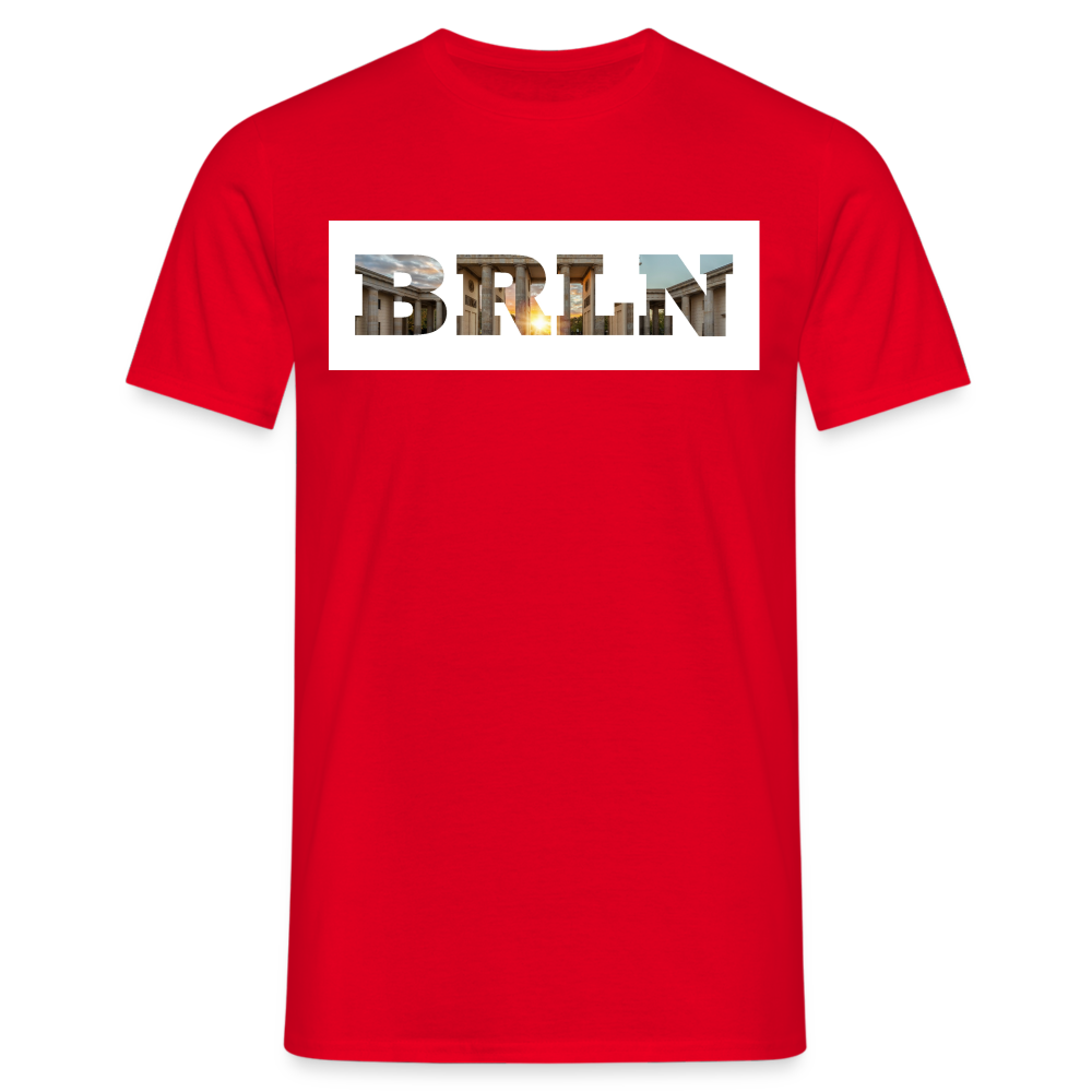 T-Shirt Berlin "BRLN Brandenburger Tor" Bright Edition - Rot