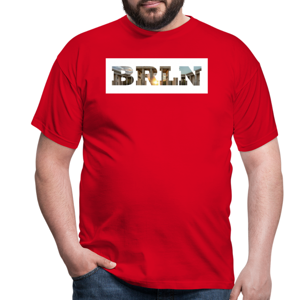 T-Shirt Berlin "BRLN Brandenburger Tor" Bright Edition - Rot