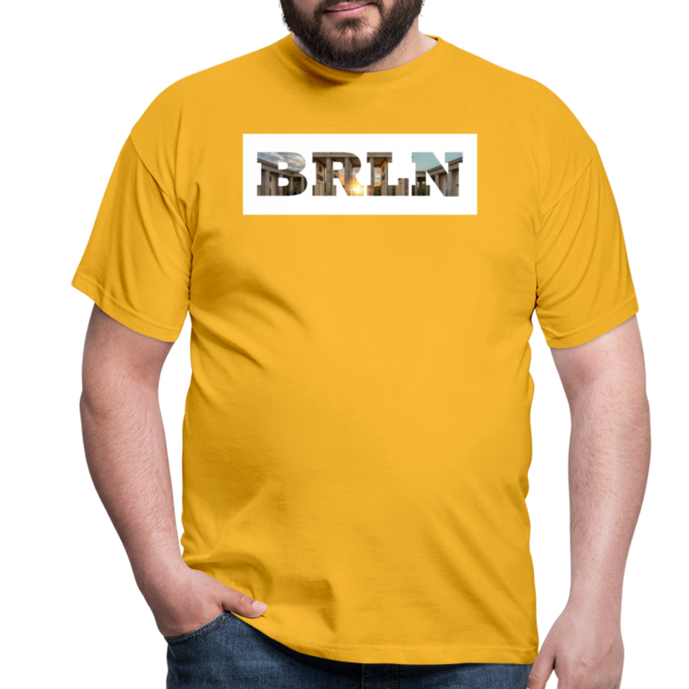 T-Shirt Berlin "BRLN Brandenburger Tor" Bright Edition - Gelb