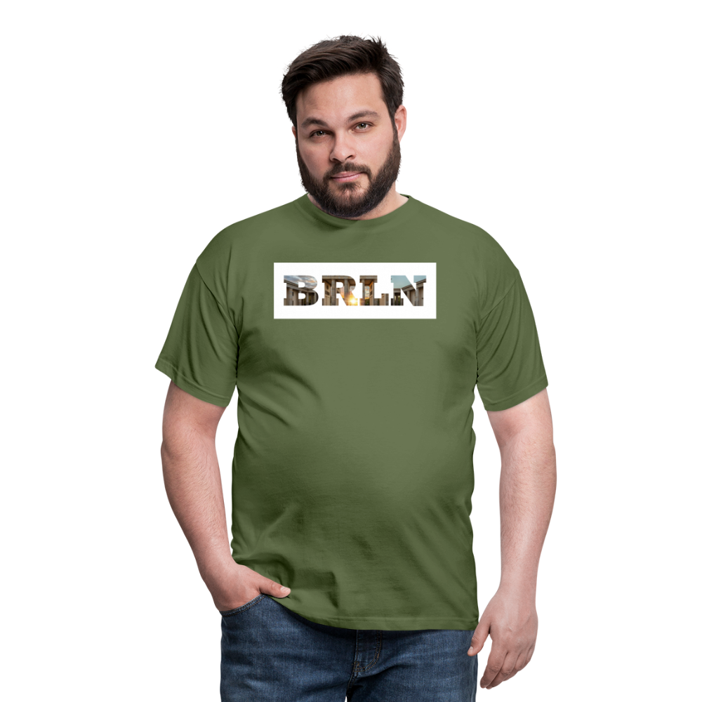 T-Shirt Berlin "BRLN Brandenburger Tor" Bright Edition - Militärgrün