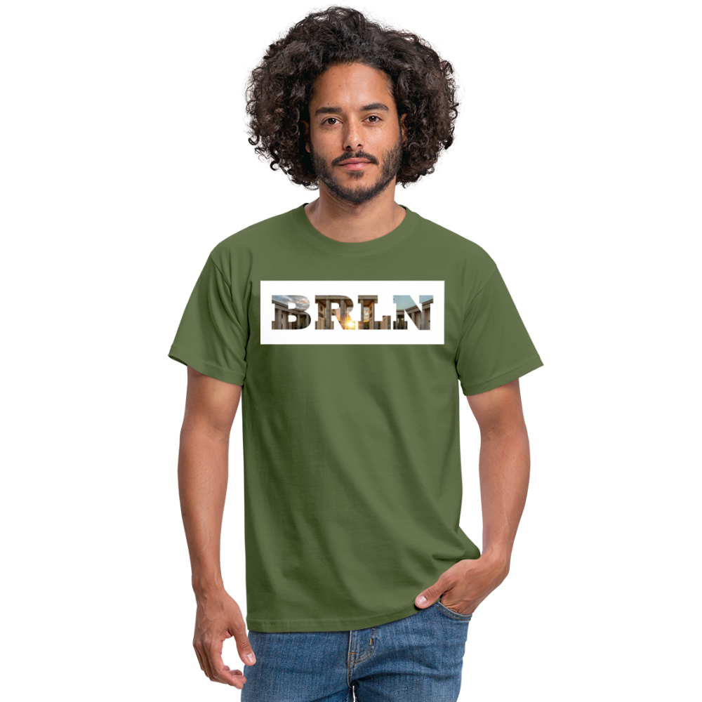 T-Shirt Berlin "BRLN Brandenburger Tor" Bright Edition - Militärgrün