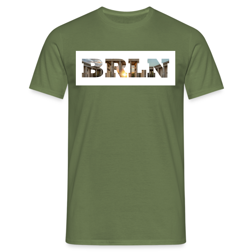 T-Shirt Berlin "BRLN Brandenburger Tor" Bright Edition - Militärgrün