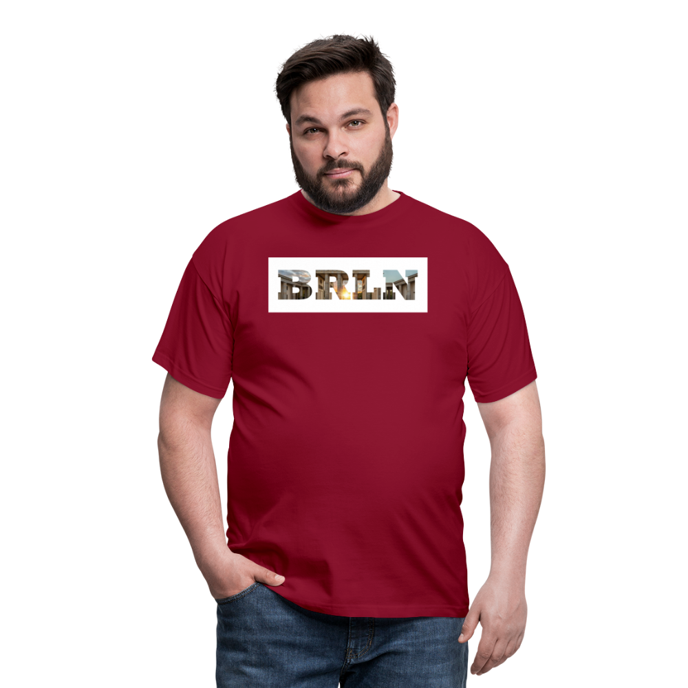 T-Shirt Berlin "BRLN Brandenburger Tor" Bright Edition - Ziegelrot