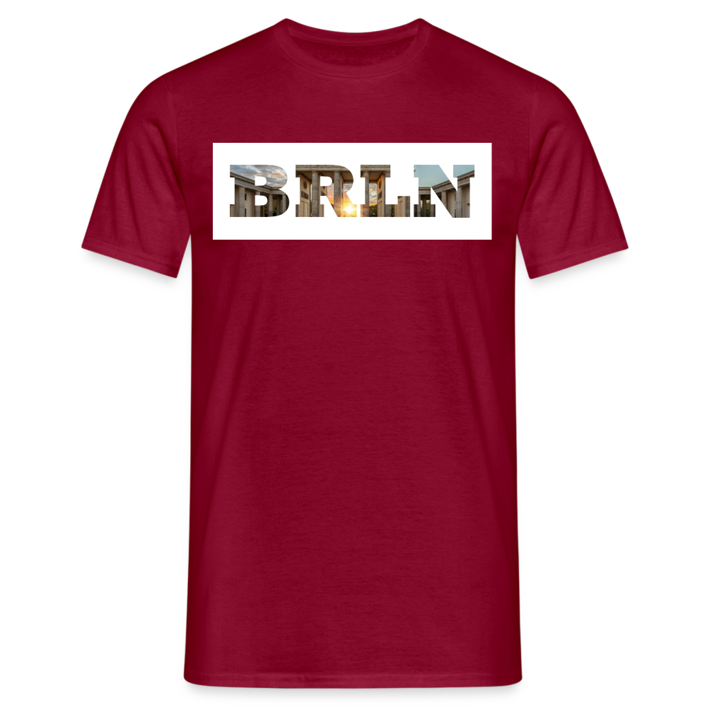 T-Shirt Berlin "BRLN Brandenburger Tor" Bright Edition - Ziegelrot