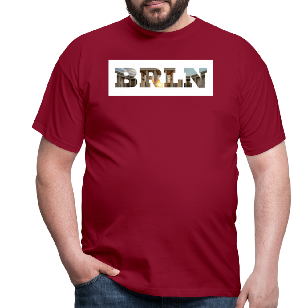 T-Shirt Berlin "BRLN Brandenburger Tor" Bright Edition - Ziegelrot