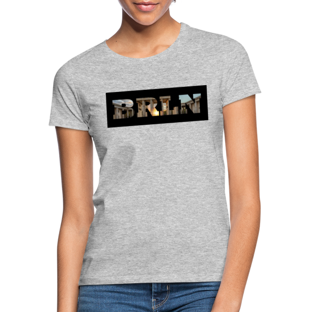 T-Shirt Ladies Berlin "BRLN Brandenburger Tor" - Grau meliert