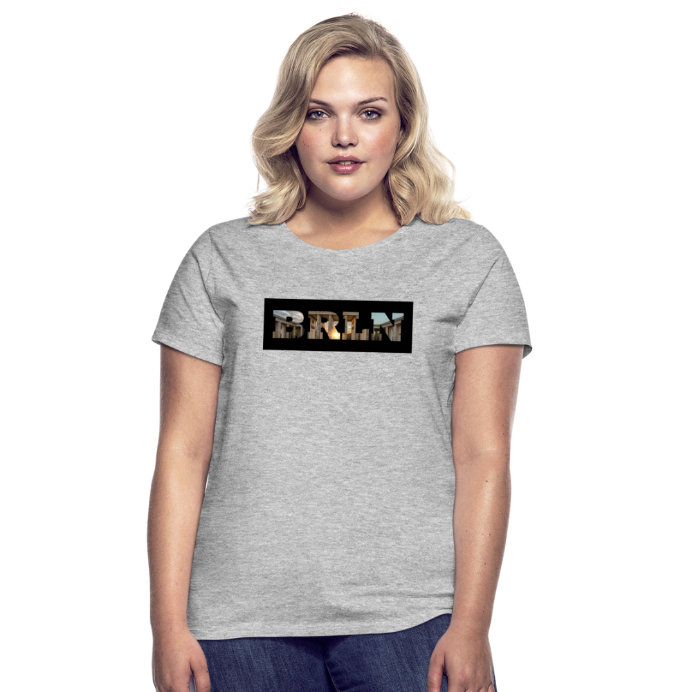 T-Shirt Ladies Berlin "BRLN Brandenburger Tor" - Grau meliert