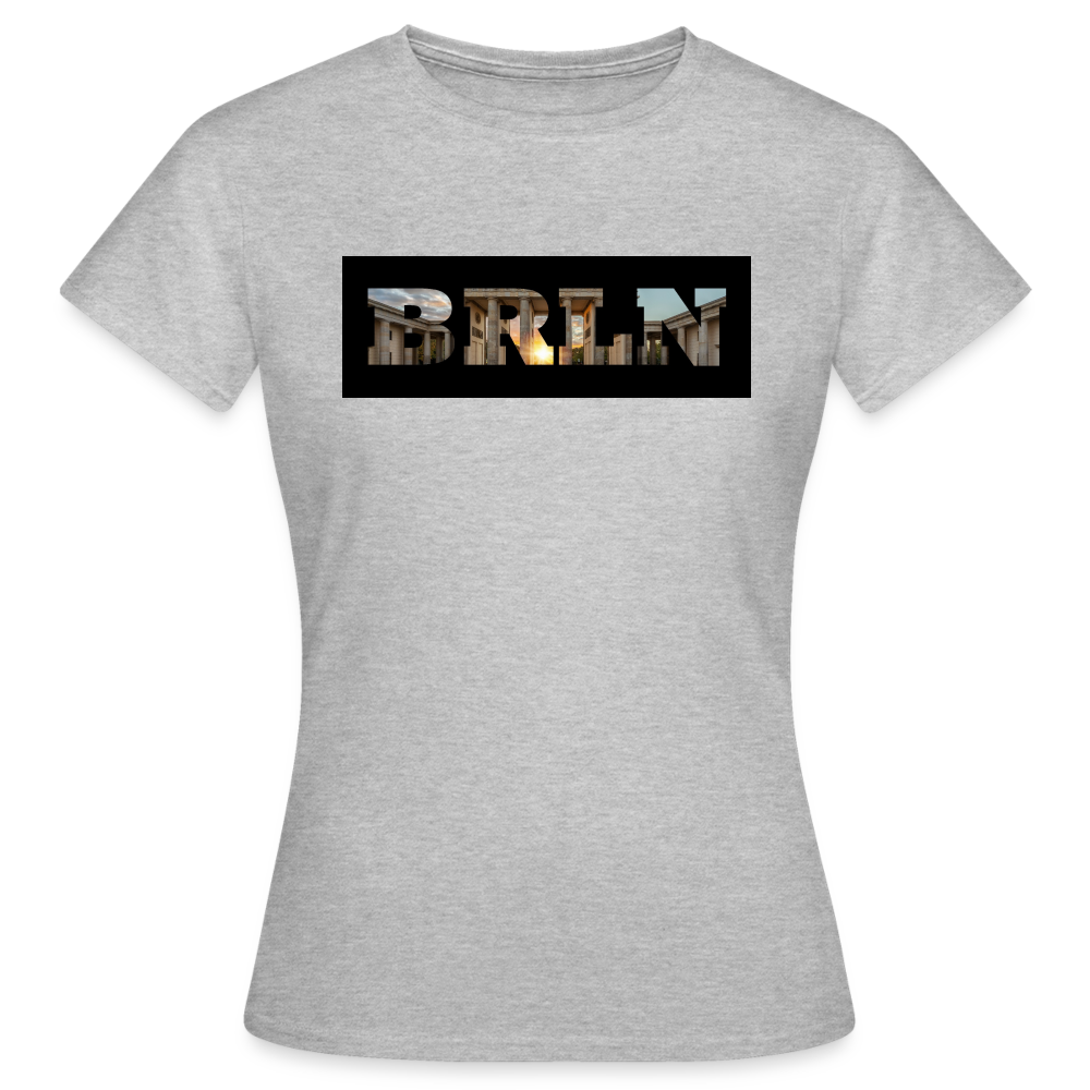 T-Shirt Ladies Berlin "BRLN Brandenburger Tor" - Grau meliert