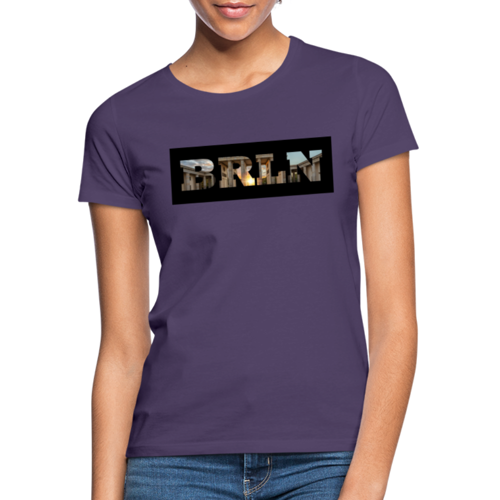 T-Shirt Ladies Berlin "BRLN Brandenburger Tor" - Dunkellila
