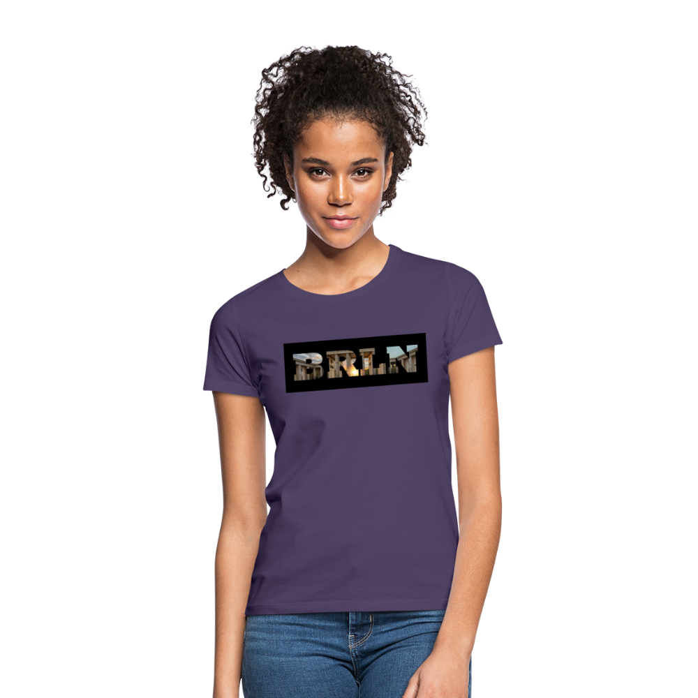 T-Shirt Ladies Berlin "BRLN Brandenburger Tor" - Dunkellila