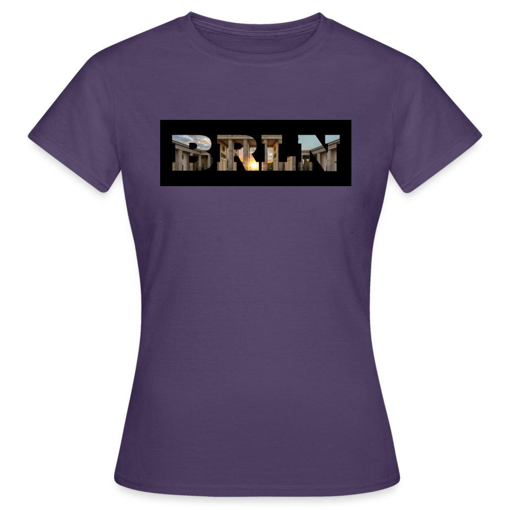 T-Shirt Ladies Berlin "BRLN Brandenburger Tor" - Dunkellila
