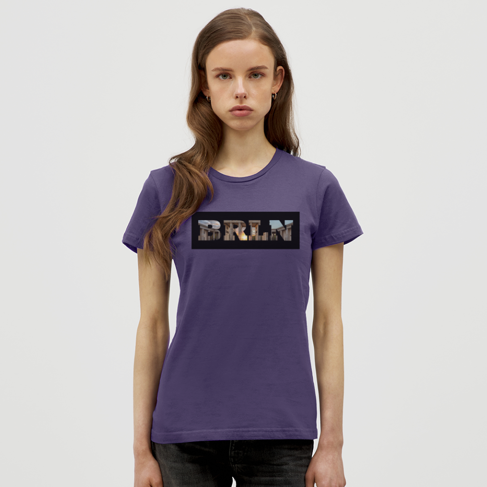T-Shirt Ladies Berlin "BRLN Brandenburger Tor" - Dunkellila
