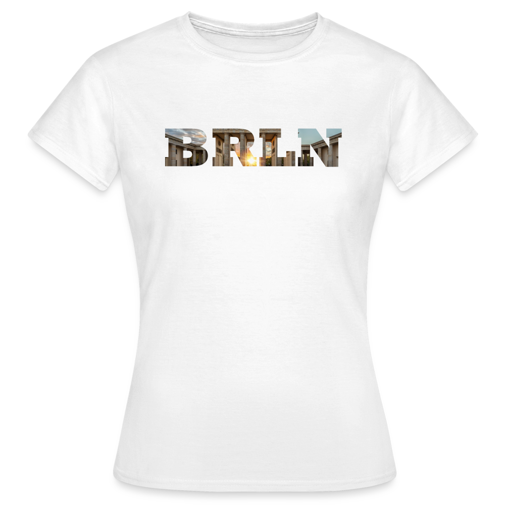 T-Shirt Ladies Berlin "BRLN Brandenburger Tor" Bright Edition - Weiß