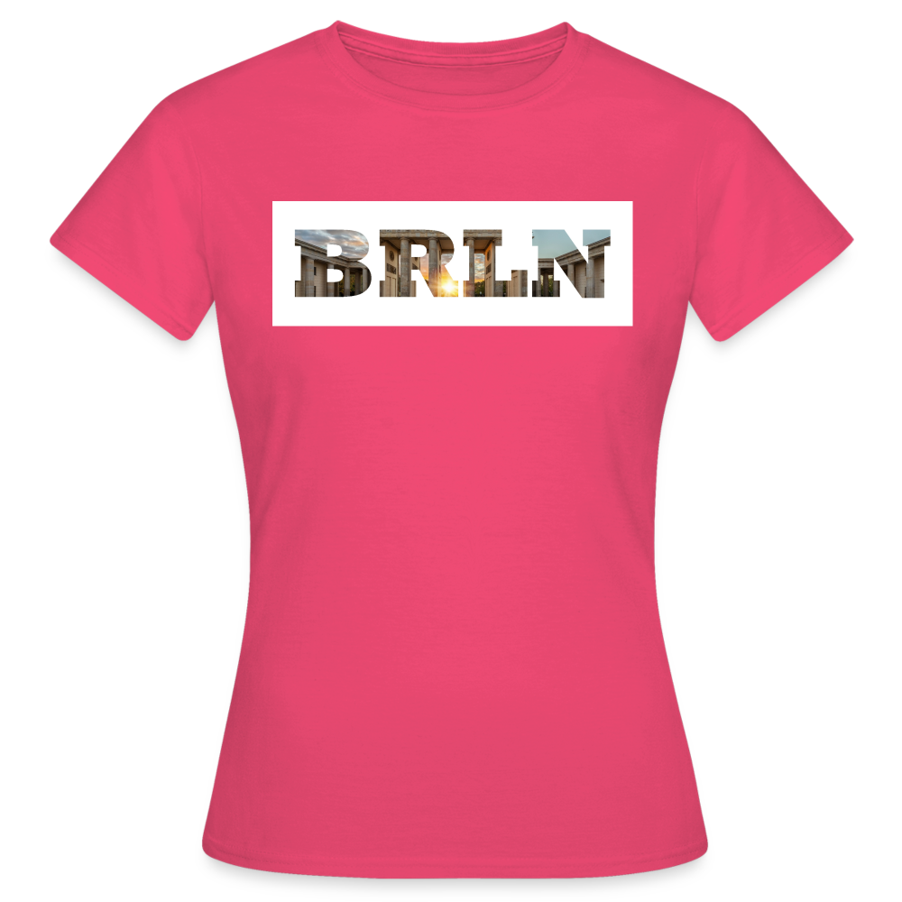 T-Shirt Ladies Berlin "BRLN Brandenburger Tor" Bright Edition - Azalea