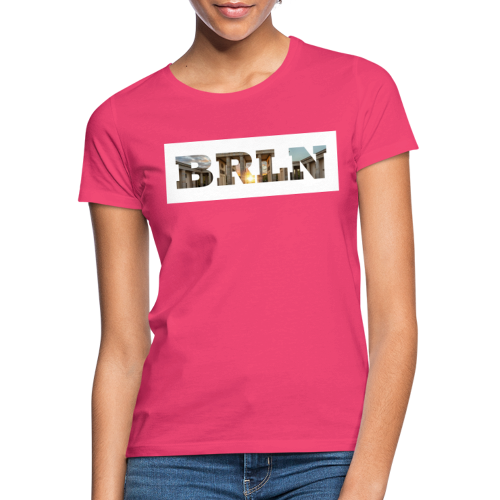 T-Shirt Ladies Berlin "BRLN Brandenburger Tor" Bright Edition - Azalea