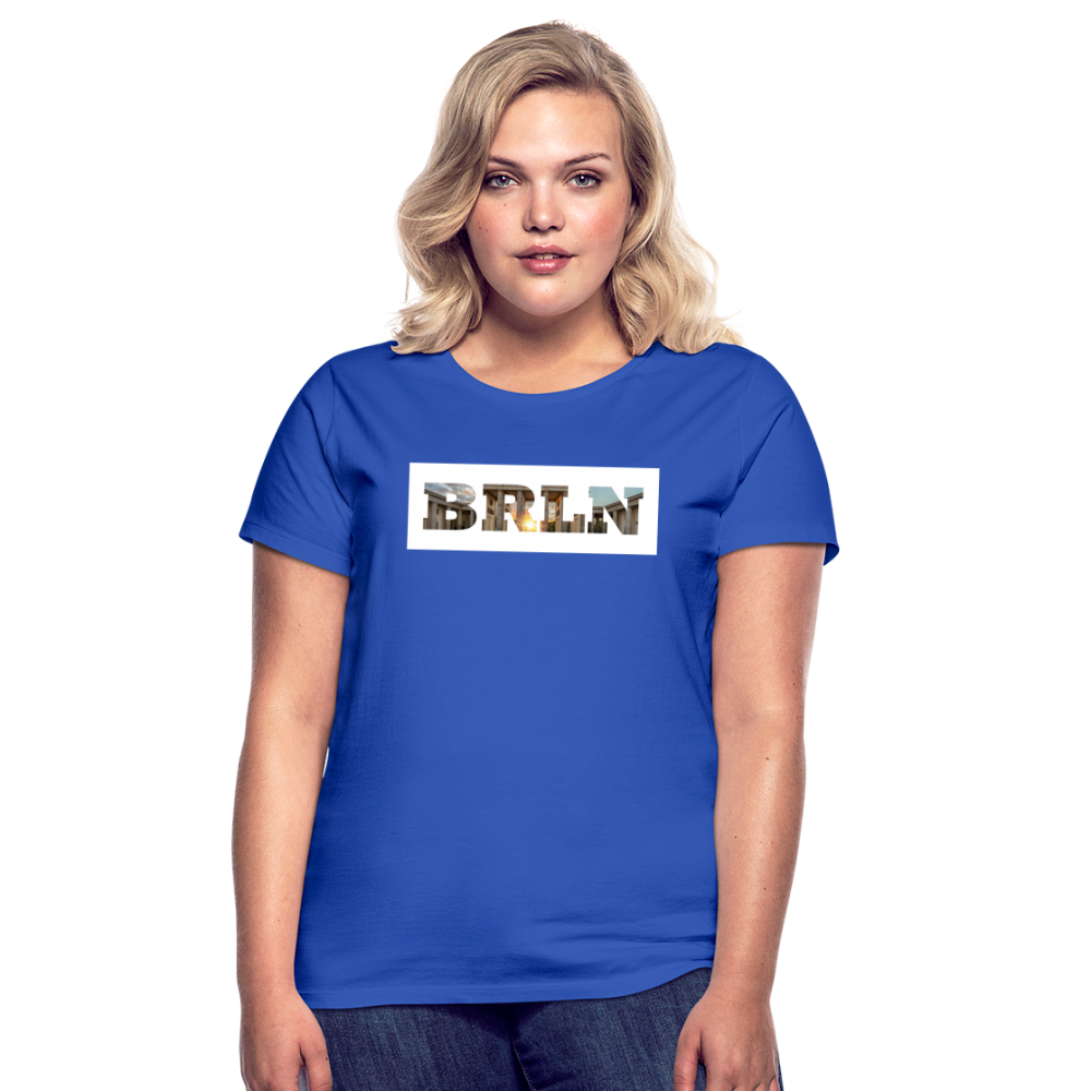 T-Shirt Ladies Berlin "BRLN Brandenburger Tor" Bright Edition - Royalblau