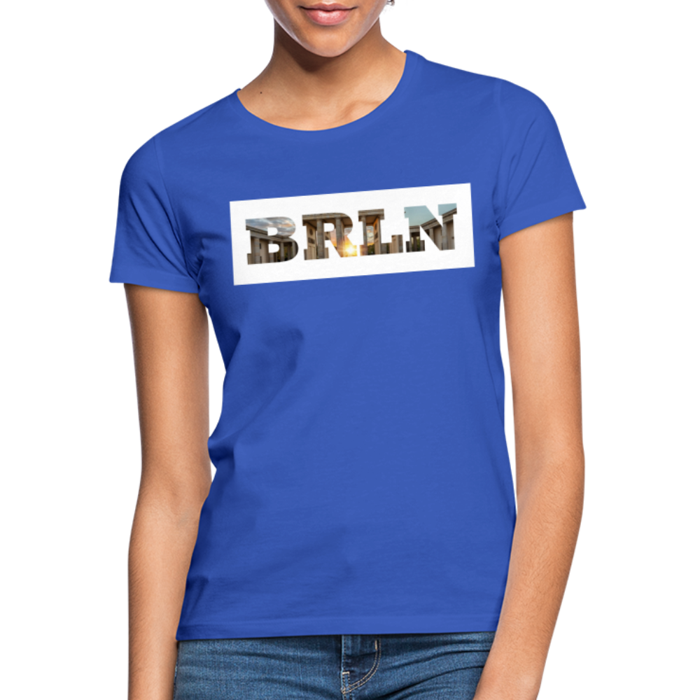 T-Shirt Ladies Berlin "BRLN Brandenburger Tor" Bright Edition - Royalblau