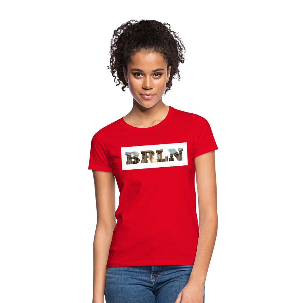 T-Shirt Ladies Berlin "BRLN Brandenburger Tor" Bright Edition - Rot