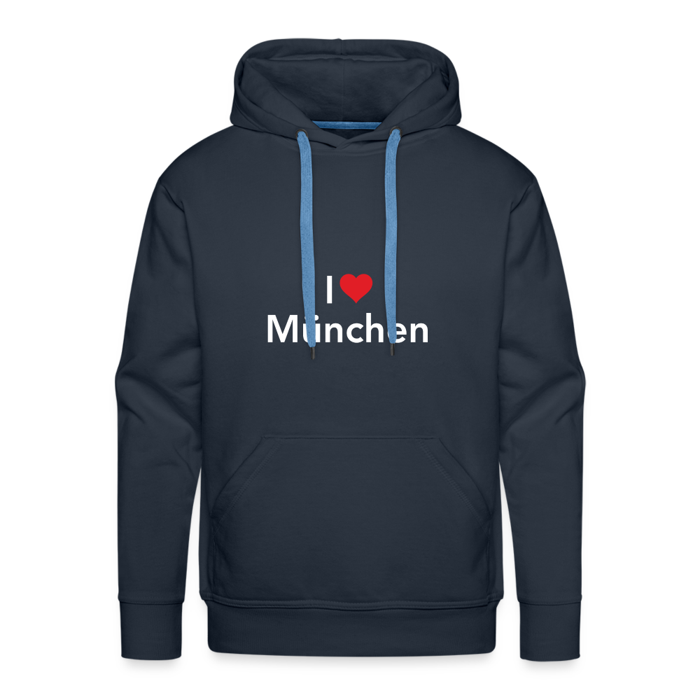 Hoodie "I Love München" Bright Edition - Navy