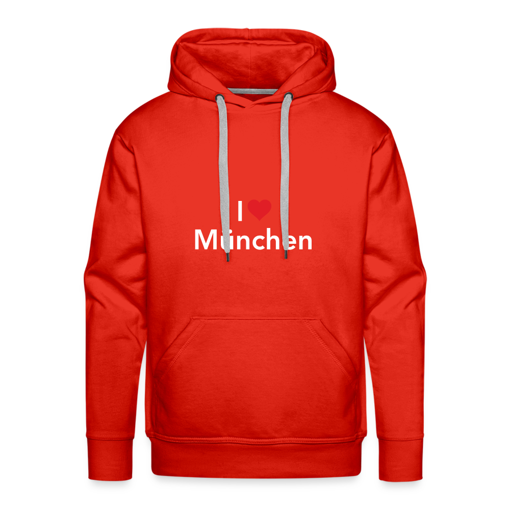 Hoodie "I Love München" Bright Edition - Rot