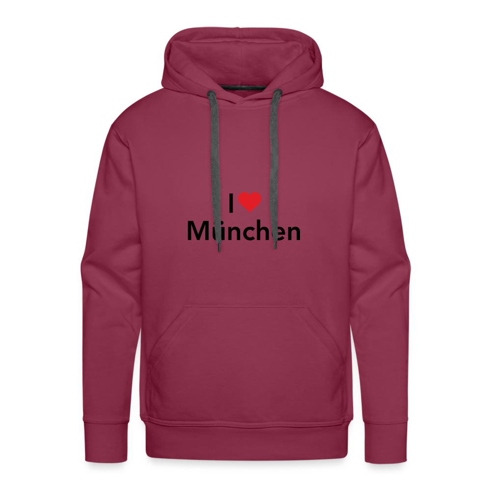 Hoodie "I Love München" Dark Edition - Bordeaux