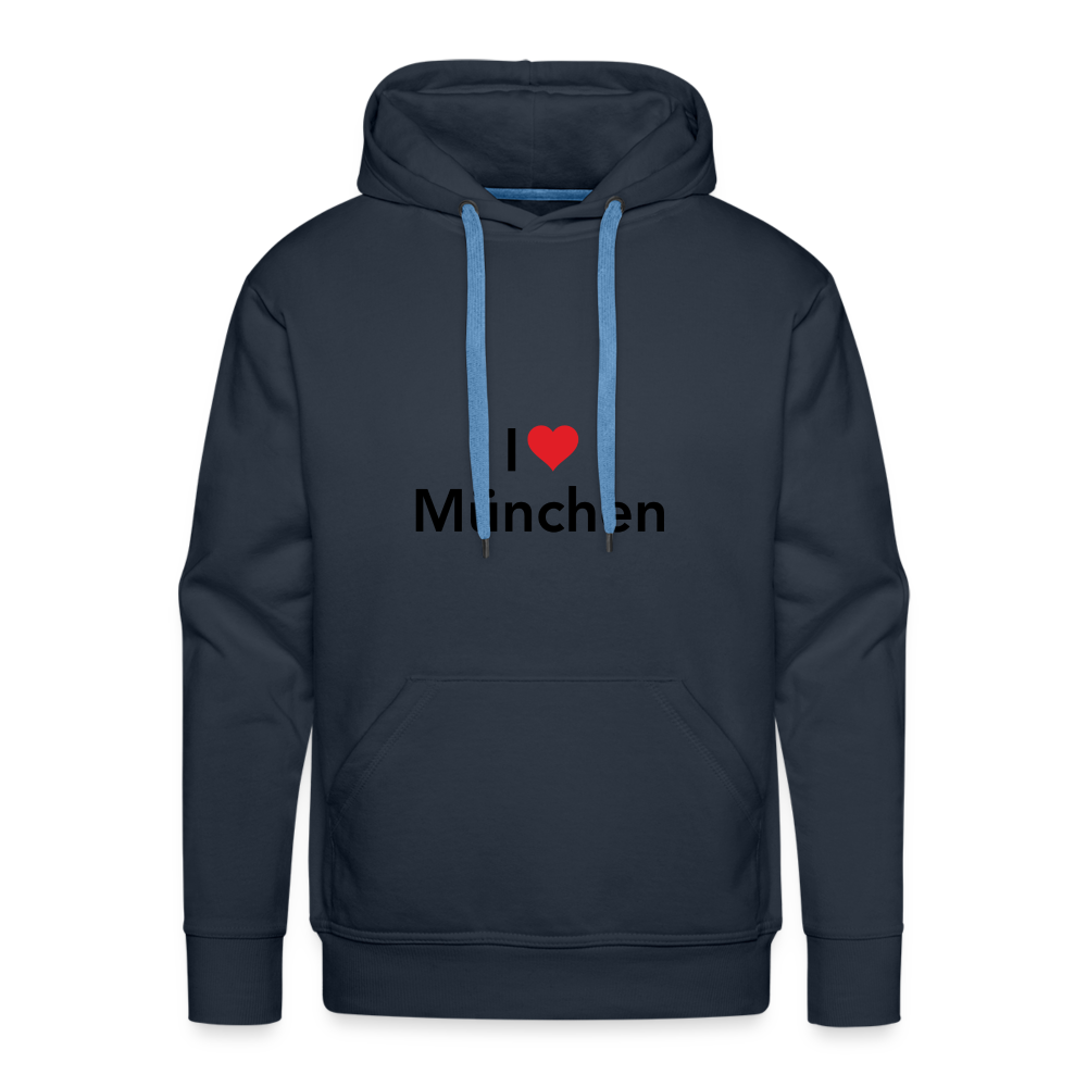 Hoodie "I Love München" Dark Edition - Navy