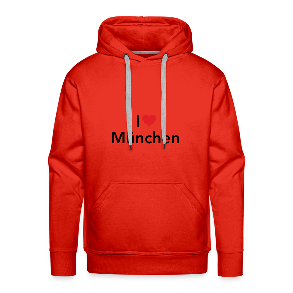 Hoodie "I Love München" Dark Edition - Rot