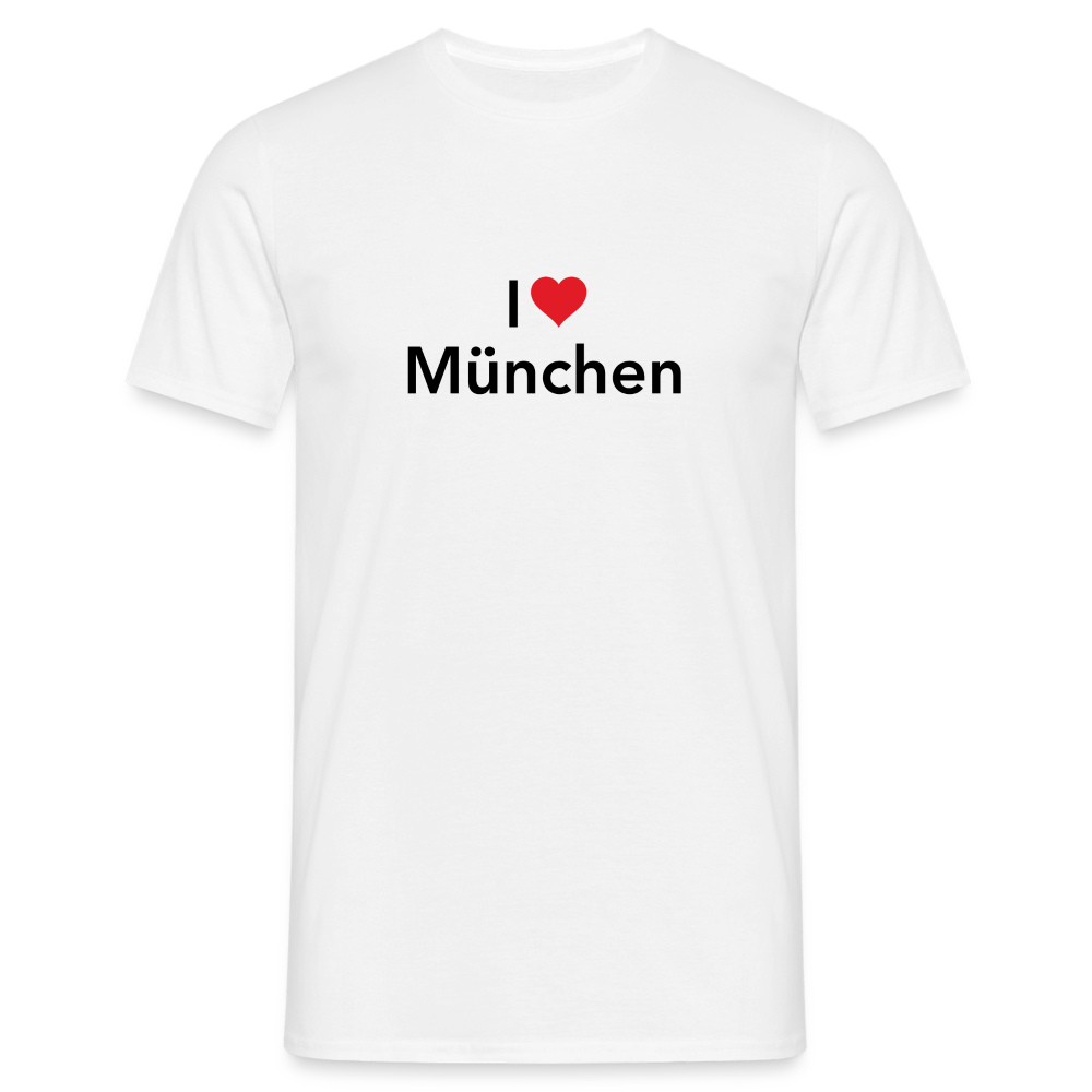 T-Shirt "I Love München" - Weiß