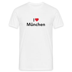 T-Shirt "I Love München" - Weiß