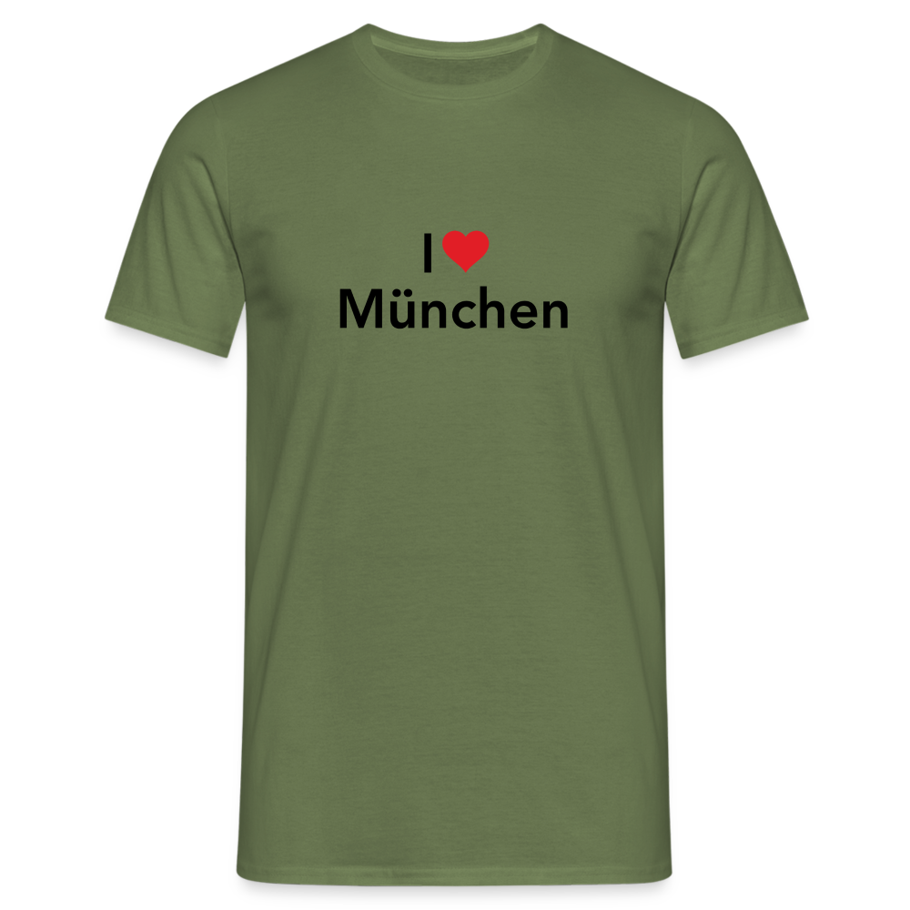 T-Shirt "I Love München" - Militärgrün