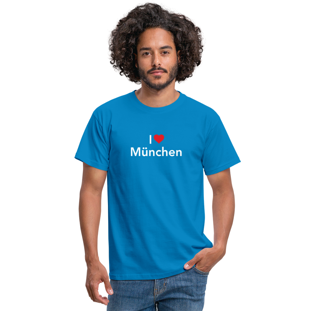 T-Shirt "I Love München" Bright Edition - Royalblau