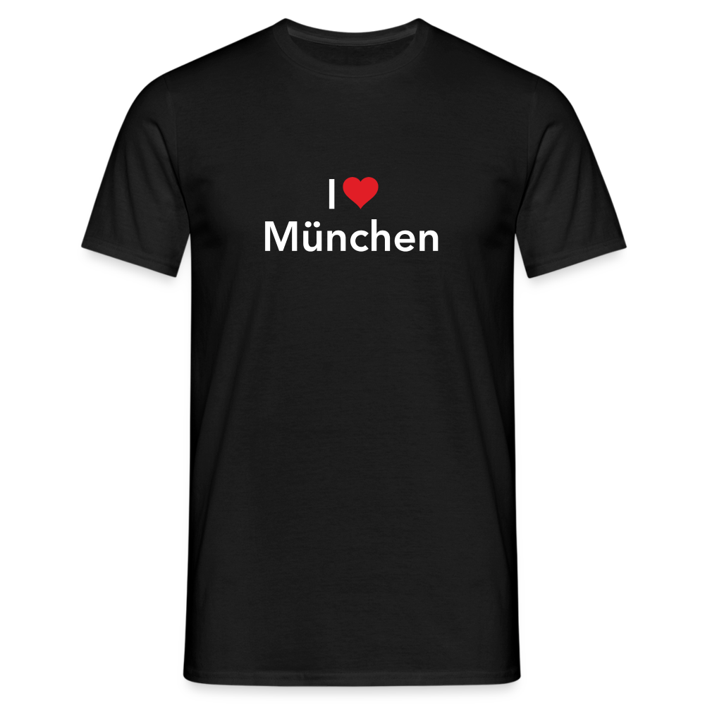 T-Shirt "I Love München" Bright Edition - Schwarz