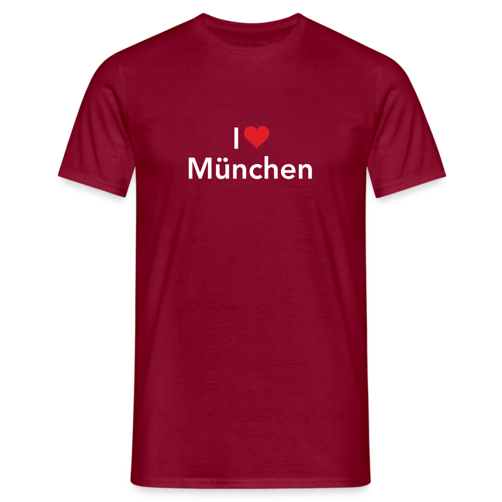 T-Shirt "I Love München" Bright Edition - Ziegelrot