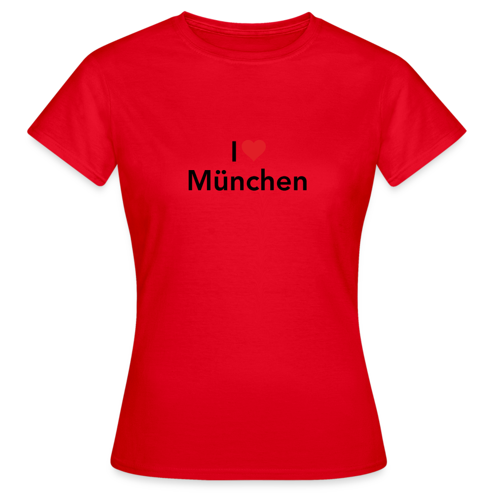 T-Shirt Ladies "I Love München" - Rot