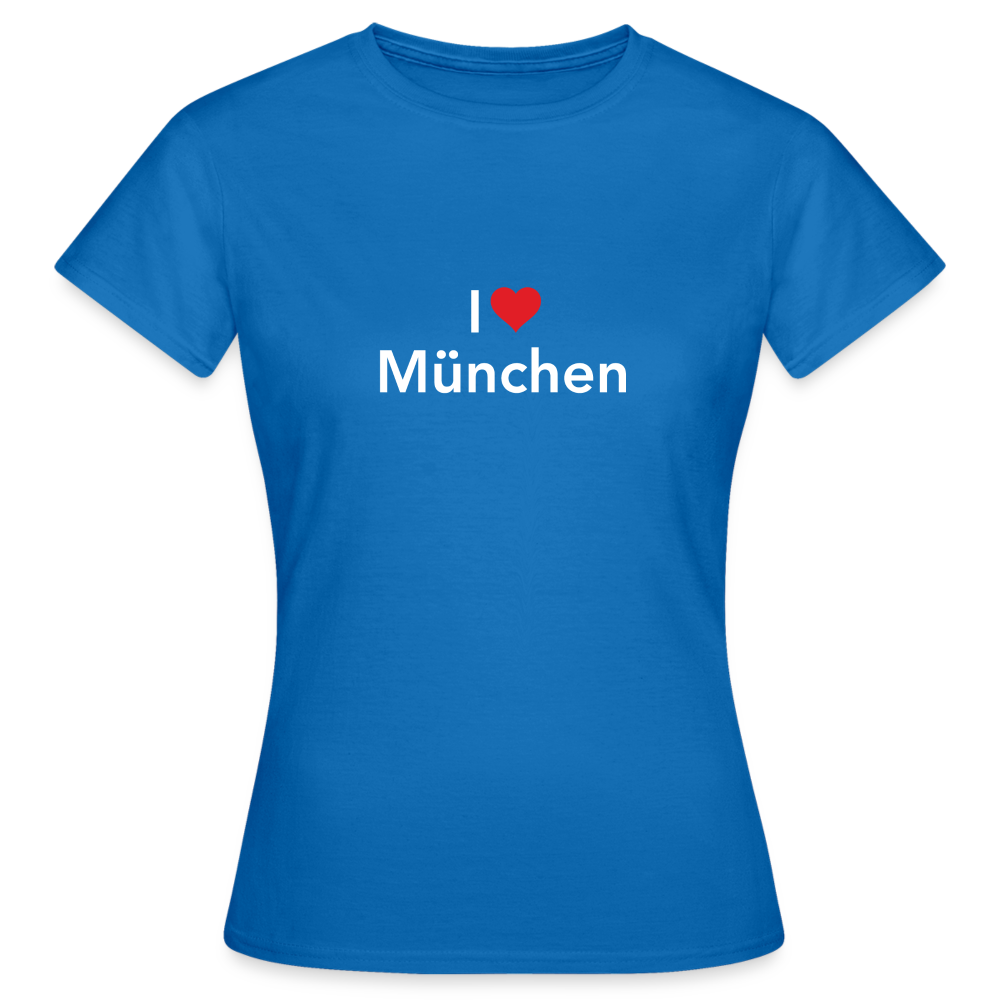 T-Shirt Ladies "I Love München" Bright Edition - Royalblau