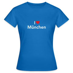 T-Shirt Ladies "I Love München" Bright Edition - Royalblau