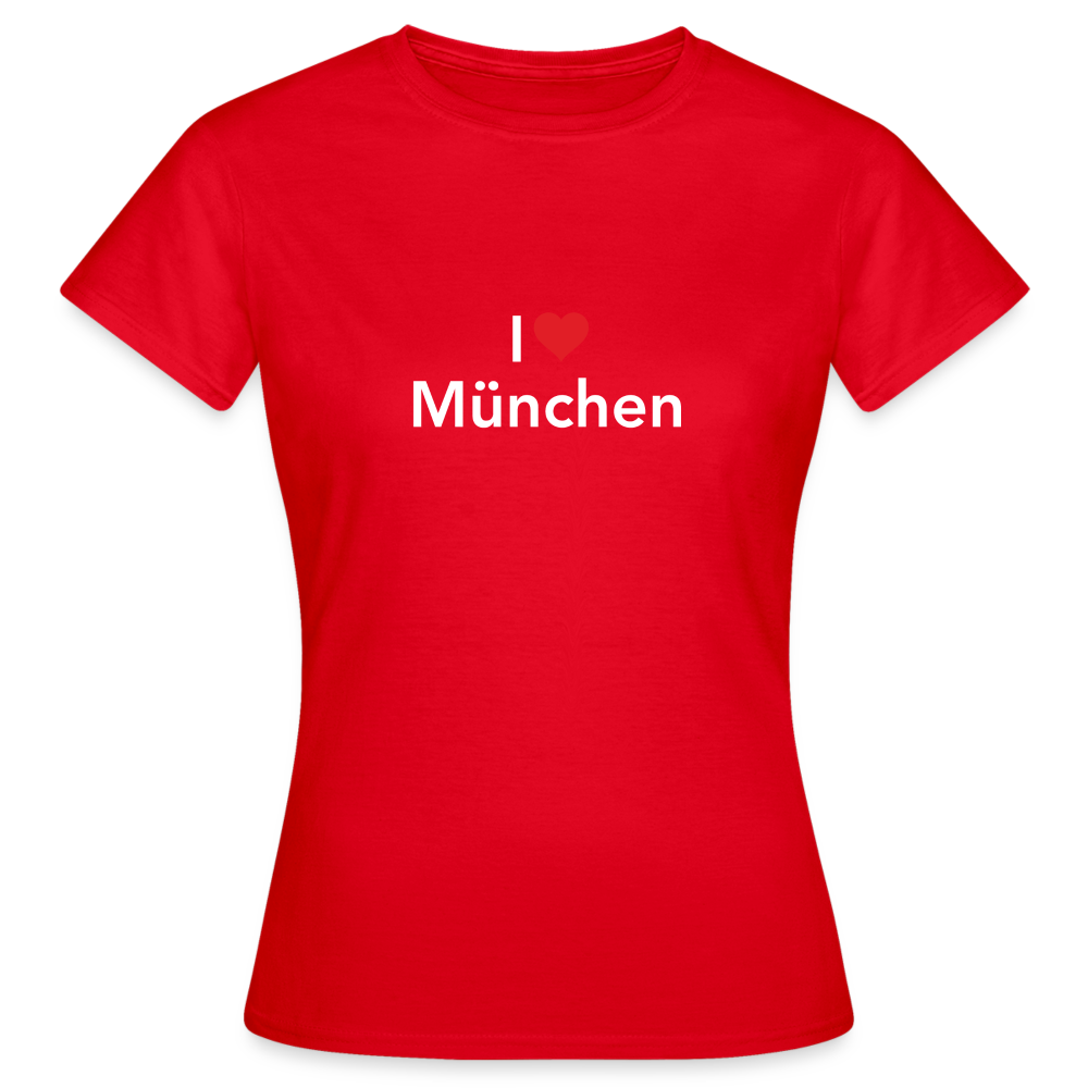 T-Shirt Ladies "I Love München" Bright Edition - Rot