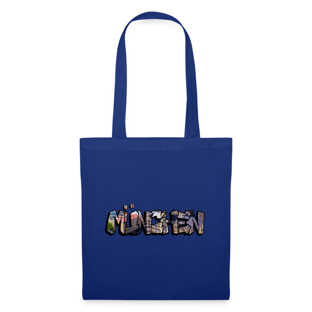 Tote Bag München "Graffiti" - Royalblau