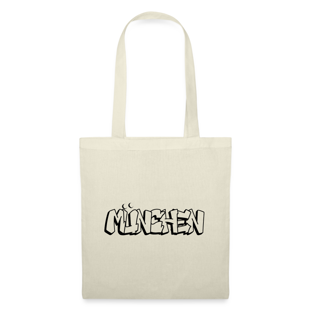 Tote Bag München "Graffiti Black" - Natur