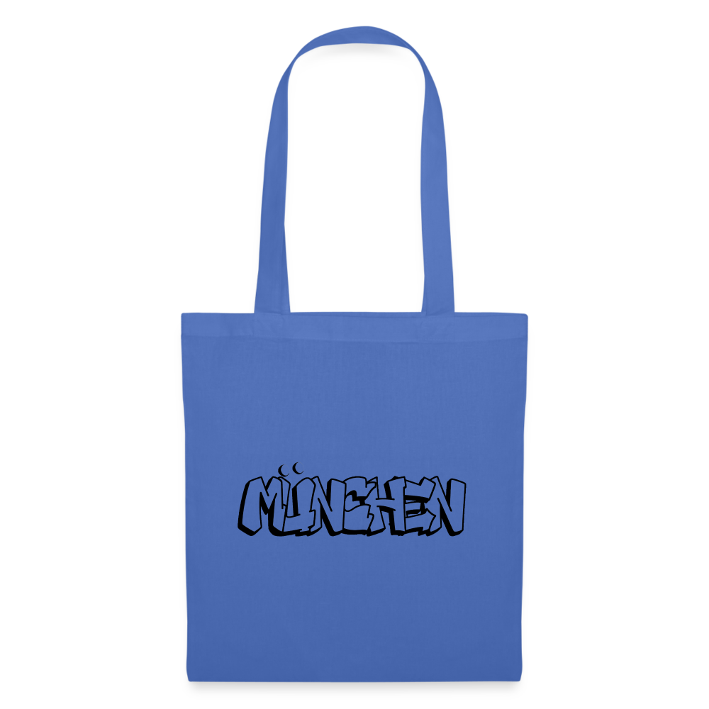 Tote Bag München "Graffiti Black" - Hellblau