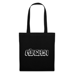 Tote Bag München "Graffiti White" - Schwarz