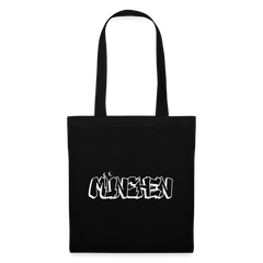 Tote Bag München "Graffiti White" - Schwarz