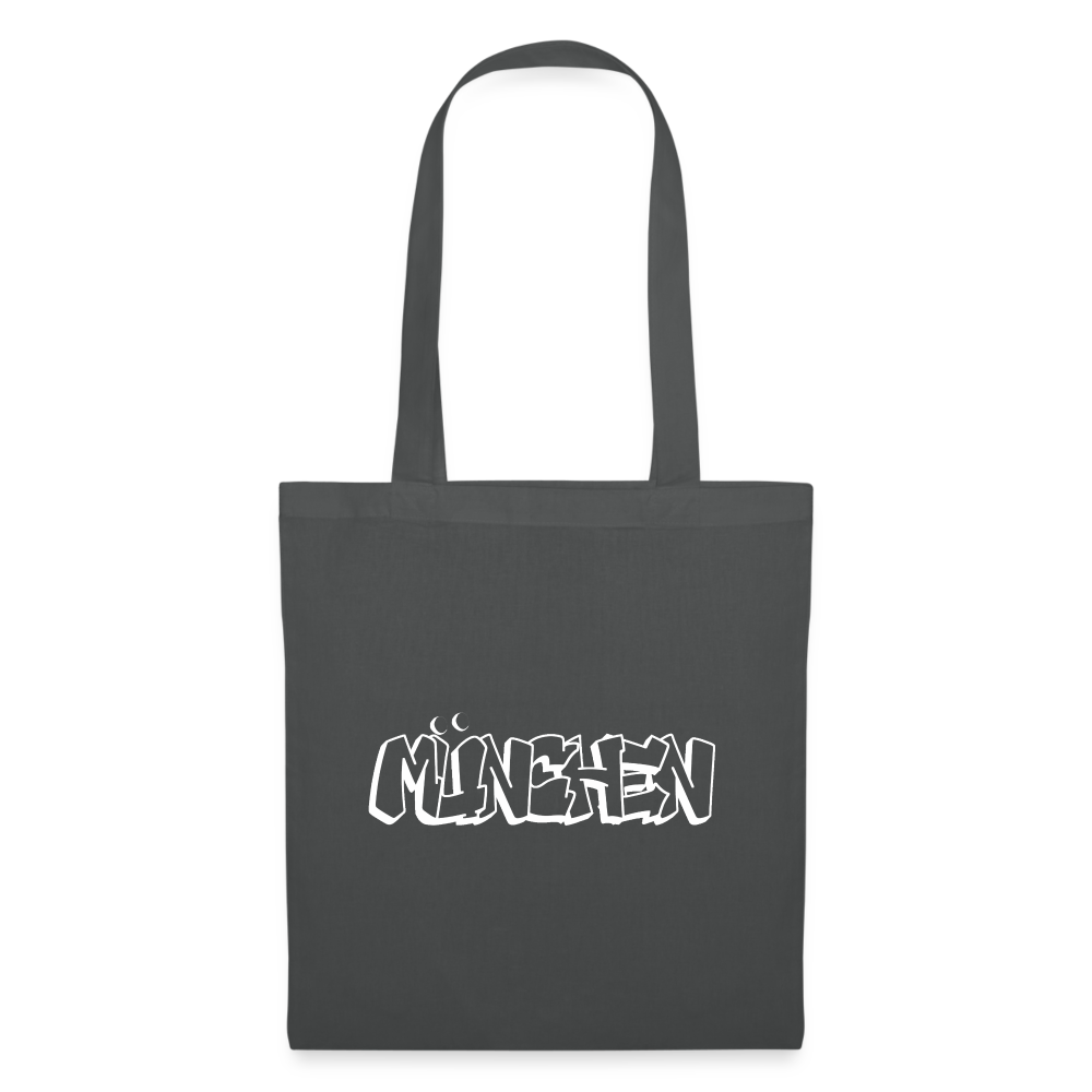 Tote Bag München "Graffiti White" - Graphite