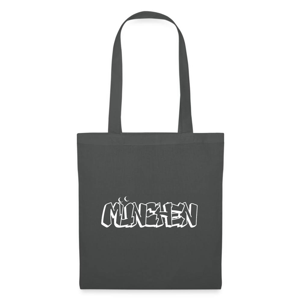 Tote Bag München "Graffiti White" - Graphite